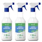 Kit 3 Desengordurante Vinagreen 500ml Gatilho Cozinha Fogão Coifa Álcool