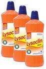 kit 3 Desinfetante Lysoclin Bruto Multiuso 1 Litro