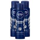 Kit 3 Desodorante Antitranspirante Aerosol Nivea Men Original Protect 150ml