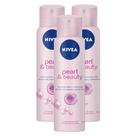 Kit 3 Desodorante Antitranspirante Aerosol Nivea Pearl & Beauty 150ml