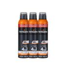 Kit 3 Desodorante Antitranspirante Aerossol Herbíssimo Dark Silver 250ml Embalagem Econômica