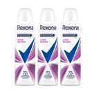 Kit 3 Desodorante Antitranspirante Rexona Active Emotion Aerosol com 150ml
