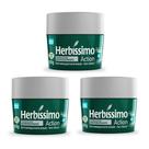 Kit 3 desodorante creme herbissimo action antitranspirante 55g Kit 3 desodorante creme herbissimo action antitranspirante 55g