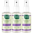 Kit 3 Desodorante Spray Boni Natural Melaleuca Lavanda Sem Aluminio Vegano 24h Sem Parabenos 120ml Kit 3 Desodorante Spray Boni Natural Melaleuca Lavanda Sem Aluminio Vegano 24h Sem Parabenos 120ml