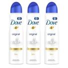 Kit 3 Desodorantes Antitranspirante Aerossol Dove Original 72 Horas 150ml
