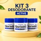 Kit 3 Desodorantes Antitranspirantes Naturíssimo Bio Instinto Active 72h 55g Cada