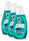 kit 3 DETERGENTE Lava Roupas Líquido Omo Ciclo Rápido Ação Total Frasco 1,4l