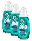 kit 3 DETERGENTE Lava Roupas Líquido Omo Ciclo Rápido Ação Total Frasco 750ML