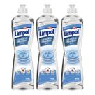 Kit 3 Detergente Limpol Gel Concentrado Cristal 400ml Alto Rendimento