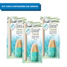 Kit 3 Difusores de Aromas Sensações Entusiasmo Bamboo 100ml