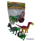 Kit 3 Dinossauros Coloridos + Ovos E Acessórios