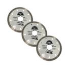 Kit 3 Disco Corte Turbo P/ Porcelanato 110mm x 22,23mm Matz