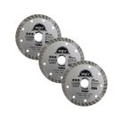 Kit 3 Disco De Corte Diamantado Turbo 8mm 110mm x 20mm Matz