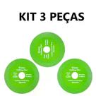 Kit 3 Disco de corte vidro Garrafa Espelho Ceramica Marmore Pedra 100mm Lamina Serra Diamante