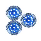 Kit 3 Disco Desbaste Diamantado Rebolo 115mm x 22,23mm Idea