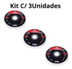 Kit 3 disco flap feltro para polimento worker 199515