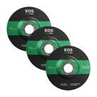 Kit 3 Discos de Esmerilhadeira para Desbaste 115mm 115x6x22 DED115 - EOS