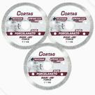 Kit 3 Discos Diamantado Corte Porcelanato Duo 110mm Cortag 63193