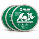 Kit 3 Discos Diamantado Turbo Continuo Segmentado 180mm Corte Profissional Felsen -