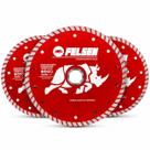 Kit 3 Discos Diamantado Turbo Continuo Segmentado 180mm Corte Profissional Felsen -
