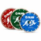 Kit 3 Discos Diamantado Turbo Continuo Segmentado 180mm Corte Profissional Felsen -