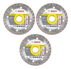 Kit 3 Discos Diamantados 105mm Turbo Serra Mármore Bosch