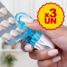 Kit 3 Dispensadores de comprimidos pílulas medicamentos