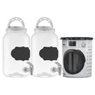 Kit 3 Dispenser Amaciante E Sabão Em Pó Liquido 3,6l Lousa Cores