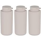 Kit 3 Dispenser de Parede 500ml Sabonete Liquido Shampoo Banheiro Hotel Bege