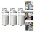 Kit 3 Dispenser Sabão Amaciante FLow 1,5L Lavandeira C/ Dosador