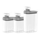 Kit 3 Dispensers para Lavanderia 1,5 L e 2,3 L Organizadores de Sabão/Amaciante Flow Ou Cor:Chumbo