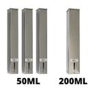 Kit 3 Dispensers Quadrado 50ml Inox + 1 Dispenser Quadrado 200ml Inox