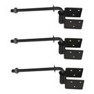 Kit 3 Dobradiças Boca de Lobo Aço 1-4 280x115x80mm Inox Metasal