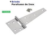 Kit 3 Dobradiças Leme Triangulo Pesada Aço Inox 304 Porta Porteira Portão Madeira Galpão 75x150 Kit 3 Dobradiças Leme Triangulo Pesada Aço Inox 304 Porta Porteira Portão Madeira Galpão 75x150