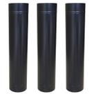 Kit 3 Duto 5 Preto 60cm Chaminé Churrasqueira Qualidade
