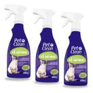 Kit 3 Educadores Sanitário Xo Gatinho Spray 500ml Pet Clean