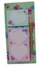 Kit 3 em 1 bloco adesivo floral use e decore com imã para fixação fwb