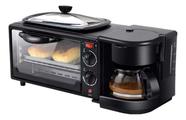 Kit 3 Em 1 Forno Cafeteira Assadeira Grill Eletrico