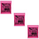 Kit 3 Encordoamento Baixo 045 Ernie Ball Super Slink Níquel