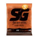 Kit 3 encordoamento corda para violão aço sg 010-047 set Kit 3 encordoamento corda para violão aço sg 010-047 set