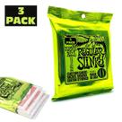 Kit 3 Encordoamento Ernie Ball 010 guitarra P03221 regular Kit 3 Encordoamento Ernie Ball 010 guitarra P03221 regular
