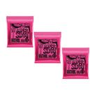 Kit 3 encordoamento para guitarra ernie ball 009-042 2223