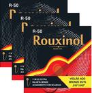 Kit 3 Encordoamento Violão Aço .010 Rouxinol R50