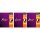 Kit 3 Encordoamento Violão Aço Elixir Nanoweb 0.10