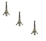 Kit 3 Enfeite Ornamental Miniatura Torre Eiffel Paris 18cm