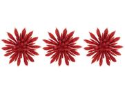 Kit 3 Enfeites para Árvore de Natal Flor