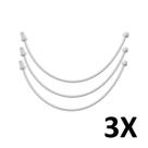 Kit 3 Engate Flexível 1/2 X 100cm Água Fria Pvc Branco Astra