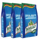 Kit 3 Erva-mate Barão Moída Grossa 1kg - Chimarrão Gaúcho