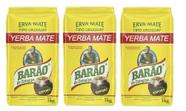 Kit 3 Erva Mate Barão Tipo Uruguay Export 1Kg