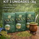 Kit 3 Erva Mate Colonial Moída Grossa a Vácuo Yacuy 1kg